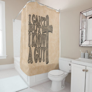 Houten Kruis van Christus 3d Christelijk Ontwerp Douchegordijn