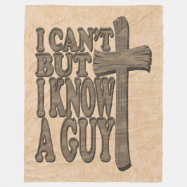 Houten Kruis van Christus 3d Christelijk Ontwerp Fleece Deken