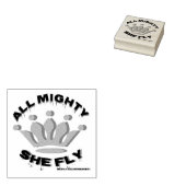 Houten kunst stempel All Mighty She Fly (Gestempeld)