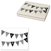 Houten Kunststempel en Inkt - Nautical Bunting Rubberstempel (Gestempeld)