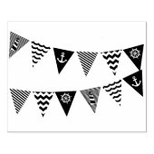Houten Kunststempel en Inkt - Nautical Bunting Rubberstempel (Afrduk)