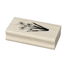 Houten Kunststempel Lente Narcissen Rubberstempel