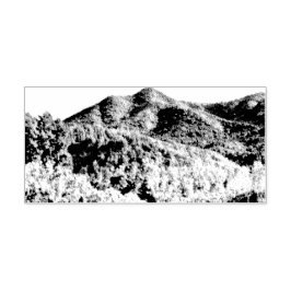Houten Kunststempel Mt Tamalpais Rubberstempel