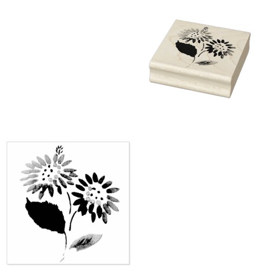 houten kunststempel rubberstempel (Gestempeld)