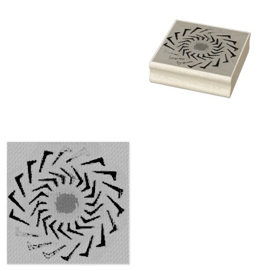 houten kunststempel rubberstempel (Gestempeld)