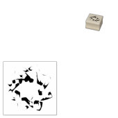 houten kunststempel rubberstempel (Gestempeld)