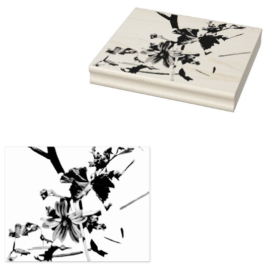 houten kunststempel rubberstempel (Gestempeld)