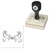 Houten kunststempels/duiven rubberstempel (Gestempeld)