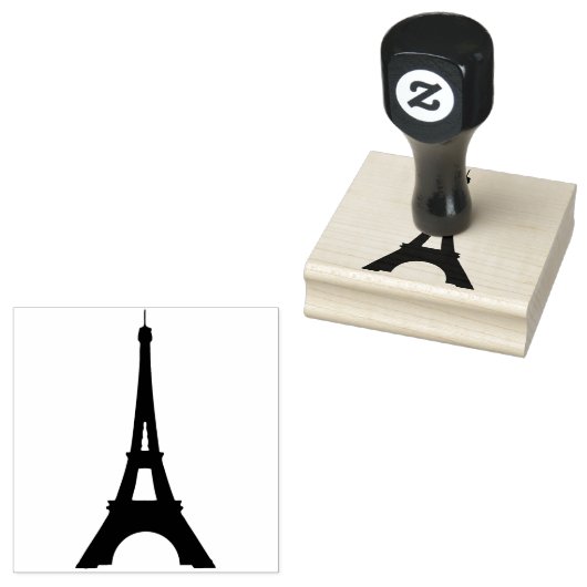 Houten kunststempels/Eiffeltoren Rubberstempel (Gestempeld)