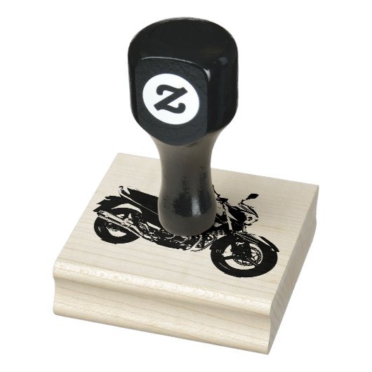 Houten kunststempels/motorfiets rubberstempel (Stempel)