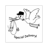 Houten Kunststempels/Speciale Levering Ooievaar me Rubberstempel (Afrduk)