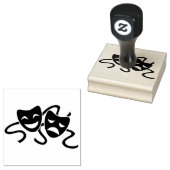 Houten kunststempels/theatermasker rubberstempel (Gestempeld)