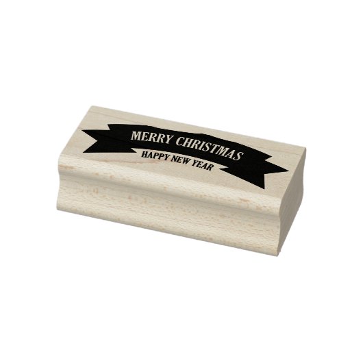 Houten Kunststempels/Vrolijke Kerstmisbanner Rubberstempel (Stempel)