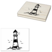 Houten kunststempels/vuurtoren rubberstempel (Gestempeld)