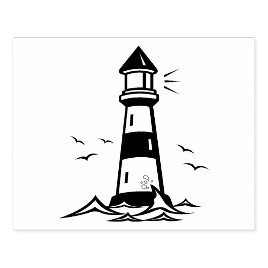 Houten kunststempels/vuurtoren rubberstempel (Afrduk)