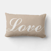 Houten Kussen - Liefde (Beige) (Achterkant)