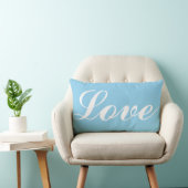 Houten kussen - Liefde (lichtblauw) (Stoel)