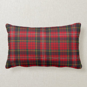 Houten Kussen - Rood Schotsgeruit Macpherson Clan