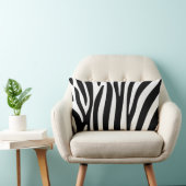 Houten kussen - Zwart-wit zebraprint (Stoel)