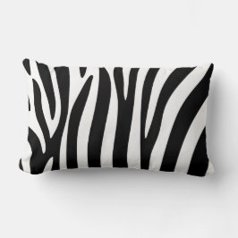 Houten kussen - Zwart-wit zebraprint