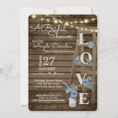  houten ladder blauw Vrijgezellenfeest Kaart (Voorkant)