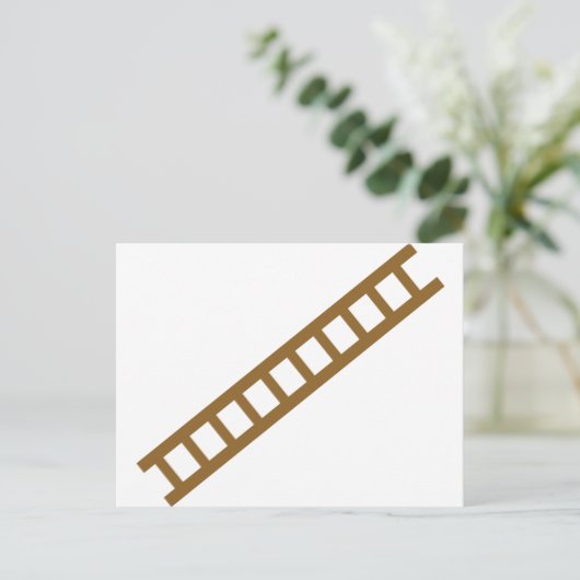 houten ladder briefkaart (Staand voorkant)