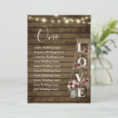 Houten ladder Burgundy Floral Table One Seatcard (Staand voorkant)