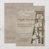  houten ladder en Rozen Vrijgezellenfeest Kaart (Voorkant / Achterkant)