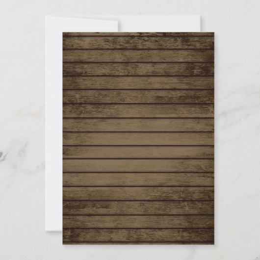 houten ladder en witte rozen Vrijgezellenfeest Kaart (Achterkant)