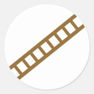 houten ladder ronde sticker