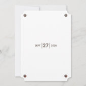 Houten landelijke foto-huwelijksuitnodigingen kaart (Achterkant)