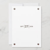 Houten landelijke foto-huwelijksuitnodigingen kaart (Achterkant)