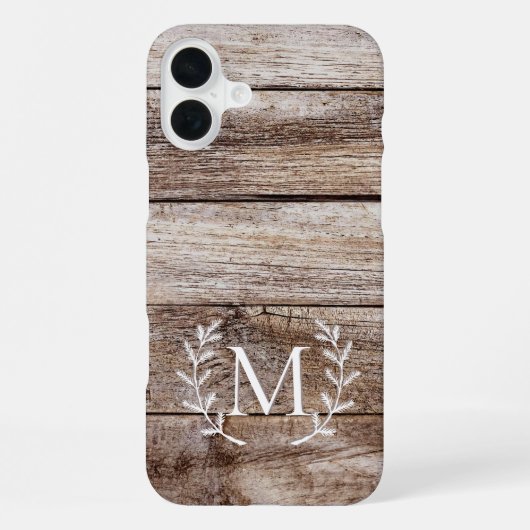 Houten Laurus Op Maat Gemaakte iPhone Hoes Met Mon Hoesje (Achterkant)