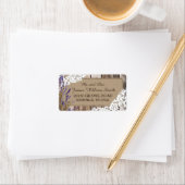 Houten Lavendel en Kant Rustiek Bruiloft Label (Insitu)