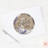 Houten Lavendel Kant Rustiek Land Bruiloft Label (Envelop)