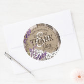 Houten Lavendel Kant Rustiek Land Bruiloft Label (Envelop)