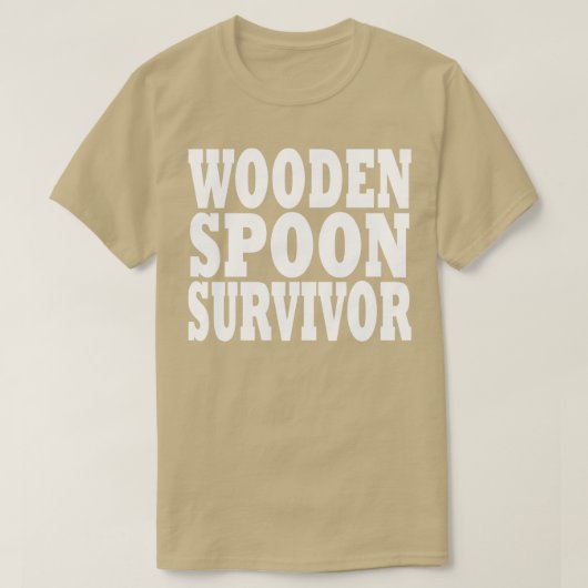 Houten lepel overlevende 1 t-shirt (Design voorkant)