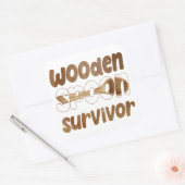 Houten lepel Overlevende Grappige Italiaanse Fun E Vierkante Sticker (Envelop)