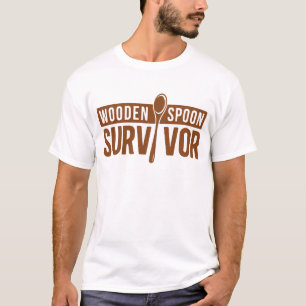 Houten Lepel Overlevende Grappige Ouderschap Humor T-shirt