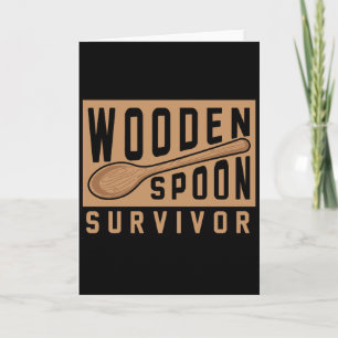 Houten Lepel Overlever Funny Ouderschap Humor Kaart