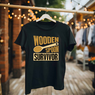 Houten Lepel Overlever - Grappige Keuken T-shirt