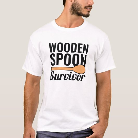 Houten Lepel Overlever T-shirt (Voorkant)