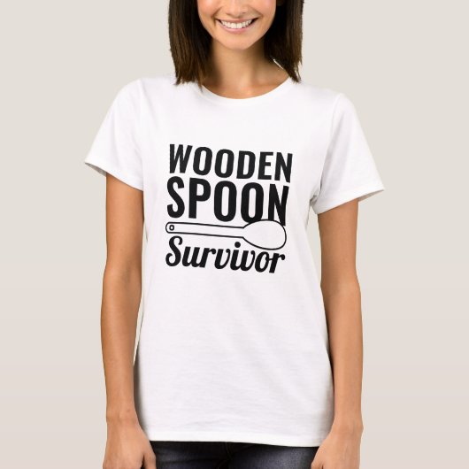 Houten Lepel Overlever T-shirt (Voorkant)