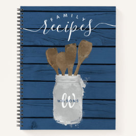 Houten Lepel Receptenboek voor de Familie in Rusti Notitieboek