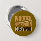 houten lepel ronde button 7,6 cm (Voorkant /achterkant)