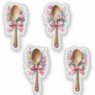houten lepel sticker
