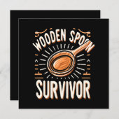 Houten lepel Survivor (Voorkant / Achterkant)