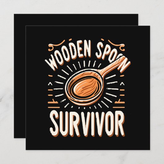 Houten lepel Survivor (Voorkant / Achterkant)
