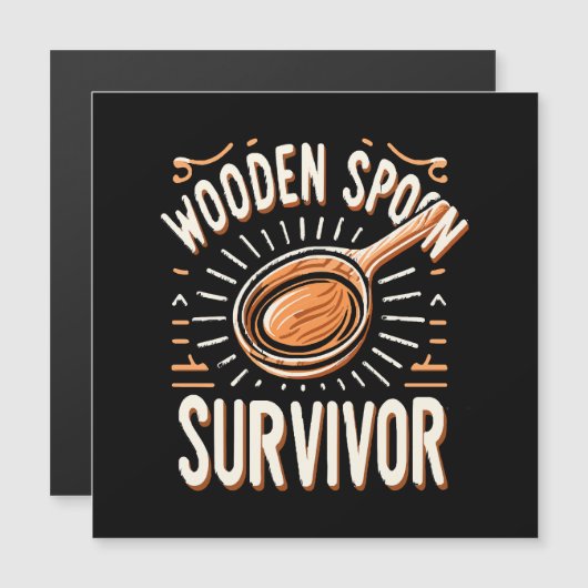 Houten lepel Survivor (Voorkant / Achterkant)