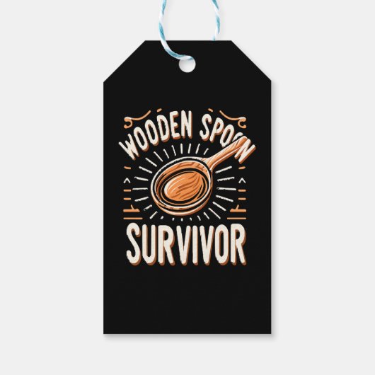 Houten lepel Survivor Cadeaulabel (Achterkant)
